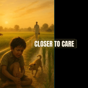Mmm… closer to care, Yeah, closer to care… I was just a child, playing free, In the fields, where life used to be. One sudden moment changed it all, A cry for help, a desperate call. No clinic near, no one in sight, Just miles to go through endless night. But love held on, and hope was there, In every hand that showed me care